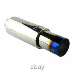 1PC 3'' inlet Straight Flow Racing Exhaust Muffler OD 4.5inch Body 5'' 500mm