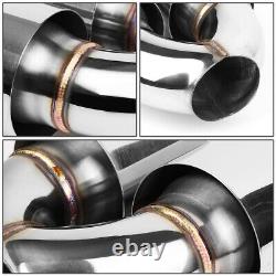 2Pcs Universal Stainless Steel Racing 2.5ID Dual Quad Exit Exhaust Muffler Tips