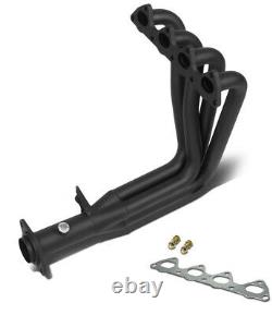 4-1 Stainless Steel Black Exhaust Racing Header For 88-91 Honda Crx Ef8 B16 Vtec