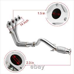 4-1 Stainless Steel Racing Exhaust Manifold Header For 06-11 Accent Mc/rio 1.6