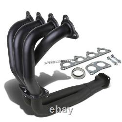 4-2-1 Black Coated Exhaust Racing Header For 96-00 Honda CIVIC 1.6 D16y8 Sohc