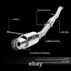 4.5 Muffler Tip Racing Catback Exhaust For 02-07 Subaru Wrx/sti Gd/gg Ej20/ej25