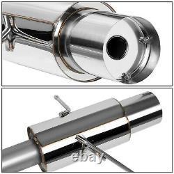 4.5 Muffler Tip Racing Catback Exhaust For 02-07 Subaru Wrx/sti Gd/gg Ej20/ej25