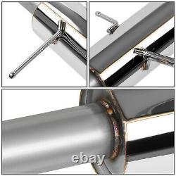 4.5 Muffler Tip Racing Catback Exhaust For 02-07 Subaru Wrx/sti Gd/gg Ej20/ej25