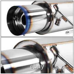 4.5dual Burnt Tip Stainless Steel Racing Catback Exhaust 98-02 Accord V6 Cg/cg2