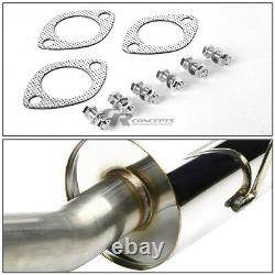 4 ROLLED MUFFLER TIP CATBACK RACING EXHAUST SYSTEM FOR 05-10 SCION tC COUPE 2.4