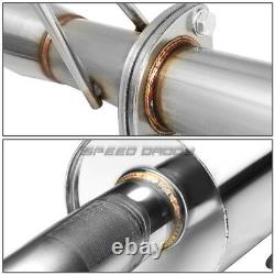 4 Round Burnt Muffler Tip T-304 Racing Catback Exhaust For 06-11 Honda CIVIC