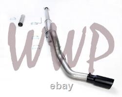4 Stainless Steel CatBack Exhaust System & Black Tip 15-20 Ford F150 2.7L 3.5L