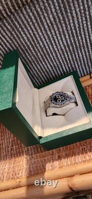 40mm Automatic Chronograph Watch Stainless Steel Racing Style