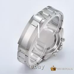 40mm Panda Dial Chronograph Stainless Steel Sport Racing Watch Automatic watch