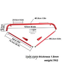 48-1/4 Stainless Steel Racing Safety Seat Belt Chassis Roll Harness Bar Kit Rod