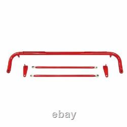 48-49 Universal Stainless Steel Racing Harness Bar Seat Belt Roll Rod Bar Red