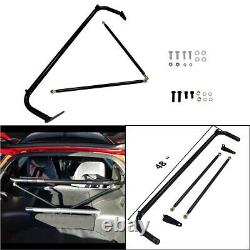 48 Racing Seats Seatbelt/Seat Belt Harness Bar Kit Chassis Roll Black for Auto