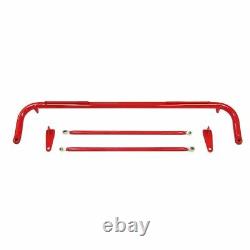 48 Universal Racing Harness Bar Stainless Steel Safety with Support Rods Red