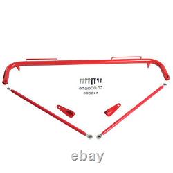 48 inch Racing Seat Belt Harness Bar Seats Safety Seatbelt Chassis Roll Rod Red