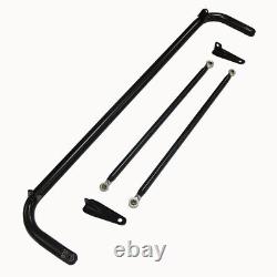 49 Black Universal Stainless Steel Racing Safety Seat Belt Roll Harness Bar Rod