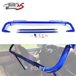 49 Blue Stainless Steel Racing Safety Chassis Seat Belt Roll Harness Bar Rod