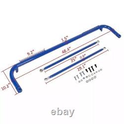 49 Blue Stainless Steel Racing Safety Seat Belt Harness Bar Across Tie Rod