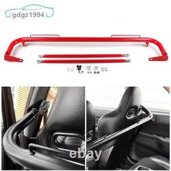 49 Car Stainless Steel Racing Safety Seat Belt Chassis Roll Harness Bar Rod Red