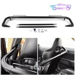 49 Racing Safety Seat Belt Chassis Roll Harness Bar Rod Stainless Steel Black