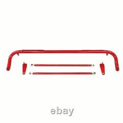 49 Red Universal Stainless Steel Racing Safety Seat Belt Roll Harness Bar Rod