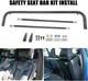 49 Stainless Steel Racing Safety Seat Belt Chassis Roll Harness Bar Rod Black