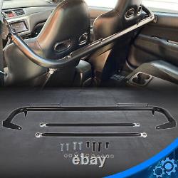 49 Stainless Steel Racing Safety Seat Belt Chassis Roll Harness Bar Rod Black