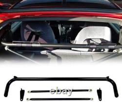 49 Stainless Steel Racing Safety Seat Belt Chassis Roll Harness Bar Rod Black