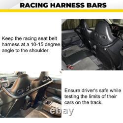 49 Stainless Steel Racing Safety Seat Belt Chassis Roll Harness Bar Rod Black