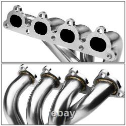 4burnt Muffler Tip Catback Exhaust+racing Header Manifold For CIVIC Eh/em 2/4dr