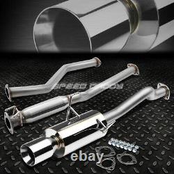 4rolled Muffler Tip Racing Catback+exhaust Pipe For 01-05 CIVIC Ex 2/4dr Em Es