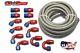 6an -6an Stainless Steel Ptfe Fuel Line 30ft Red +12 Fittings Hose Kit E85