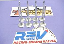 8 NEW REV Racing Stainless Steel Exhaust Valves Bead 7 mm- 5.365-1.600