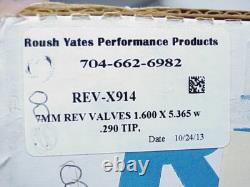 8 NEW REV Racing Stainless Steel Exhaust Valves Bead 7 mm- 5.365-1.600