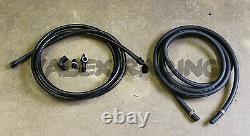 92-95 Civic HB Black Replacement Stainless Steel Fuel Feed Line & Rubber Return
