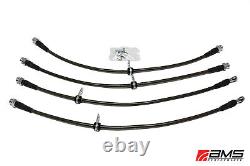 AMS Performance Stainless Steel Brake Lines For 2008-2015 Mitsubishi Evo X