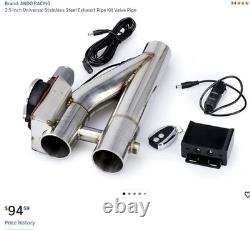 ANDO RACING 2.5 Inch Universal Stainless Steel Exhaust Pipe Kit Valve Pipe