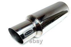 BLOX Racing BXEX-00100 Stainless Steel Universal Street Muffler with Silencer