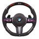 Bmw 3 Series Carbon Fiber Led Steering Wheel Flat Bottom Racing Custom Leather