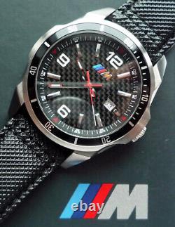 BMW M Power Motorsport Carbon Dial Racing Competition Car Accessory Swiss Watch