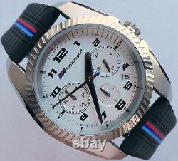 BMW M Power Motorsport Racing Style Sport Car Accessory Chronograph Watch