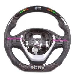 BMW Series 3 Carbon Fiber LED Steering Wheel Racing Flat Bottom Customized