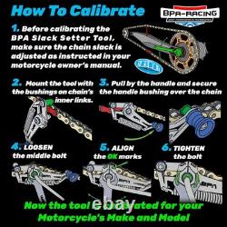 BPA-RACING Motorcycle Chain Slack Adjuster Tool Innovative Chain Tensioner