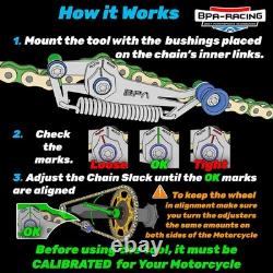 BPA-RACING Motorcycle Chain Slack Adjuster Tool Innovative Chain Tensioner