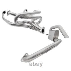 BUGPACK Stainless Steel 1-3/4 Merged Racing Exhaust Header WithHide-Out Muffler