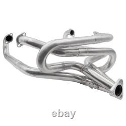 BUGPACK Stainless Steel 1-3/4 Merged Racing Exhaust Header WithHide-Out Muffler