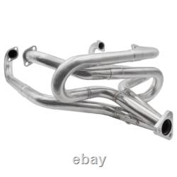 BUGPACK Stainless Steel 1-5/8 Merged Racing Exhaust Header WithDual Muffler