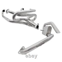 BUGPACK Stainless Steel 1-5/8 Merged Racing Exhaust Header WithHide-Out Muffler