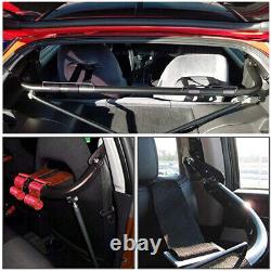 Black Stainless Steel 49 Racing Safety Seat Belt Chassis Roll Harness Bar Rod