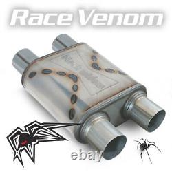 Black Widow Exhaust Muffler Race Venom 2.5 Dual / Dual